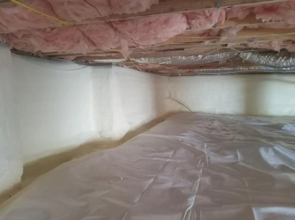 Crawl space encapsulation with closed-cell spray foam for Attic Insulation in Innsbrook