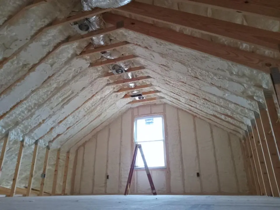 Spray foam roofing application for Crawl Space Insulation project in Innsbrook